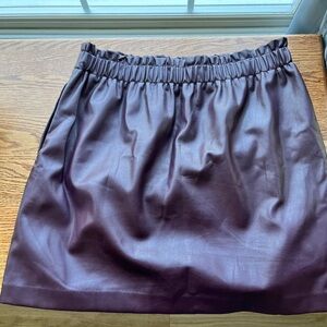 Burgundy leather looking skirt